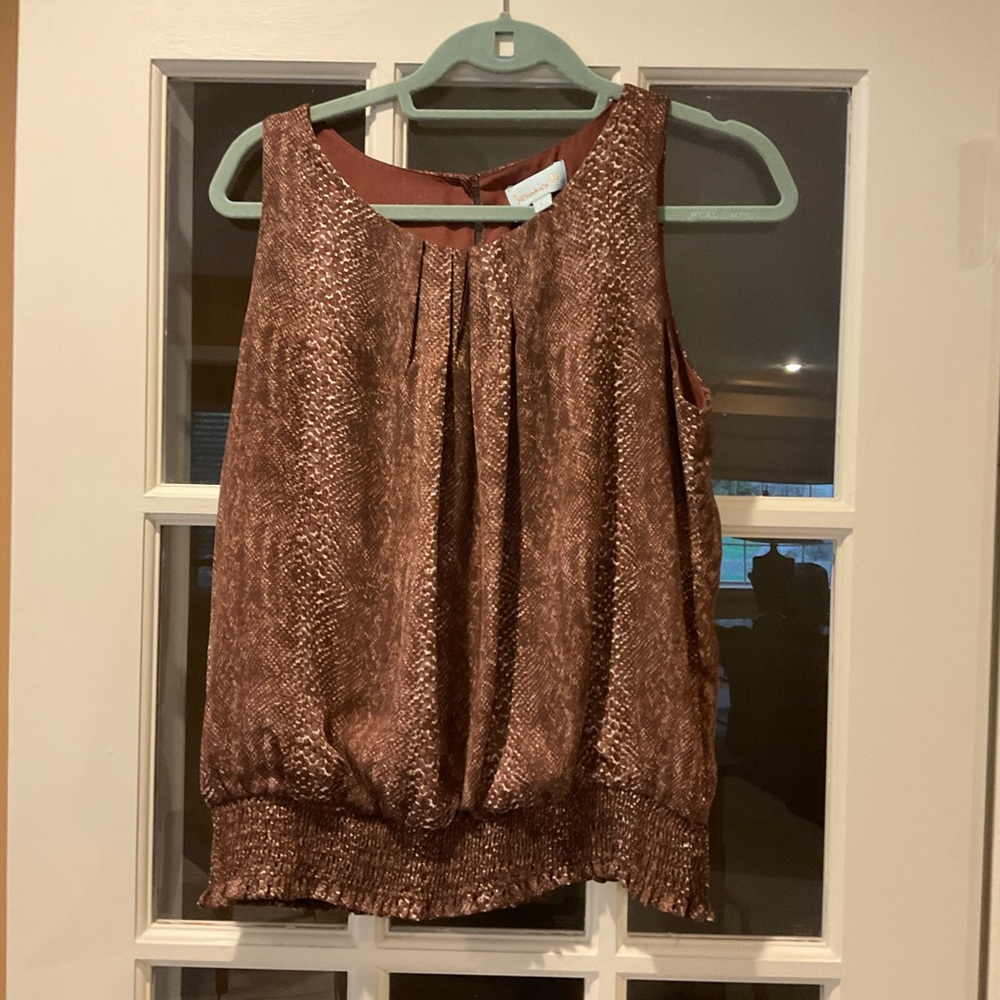 Veronica M Sleeveless Blouse Snake print Size L